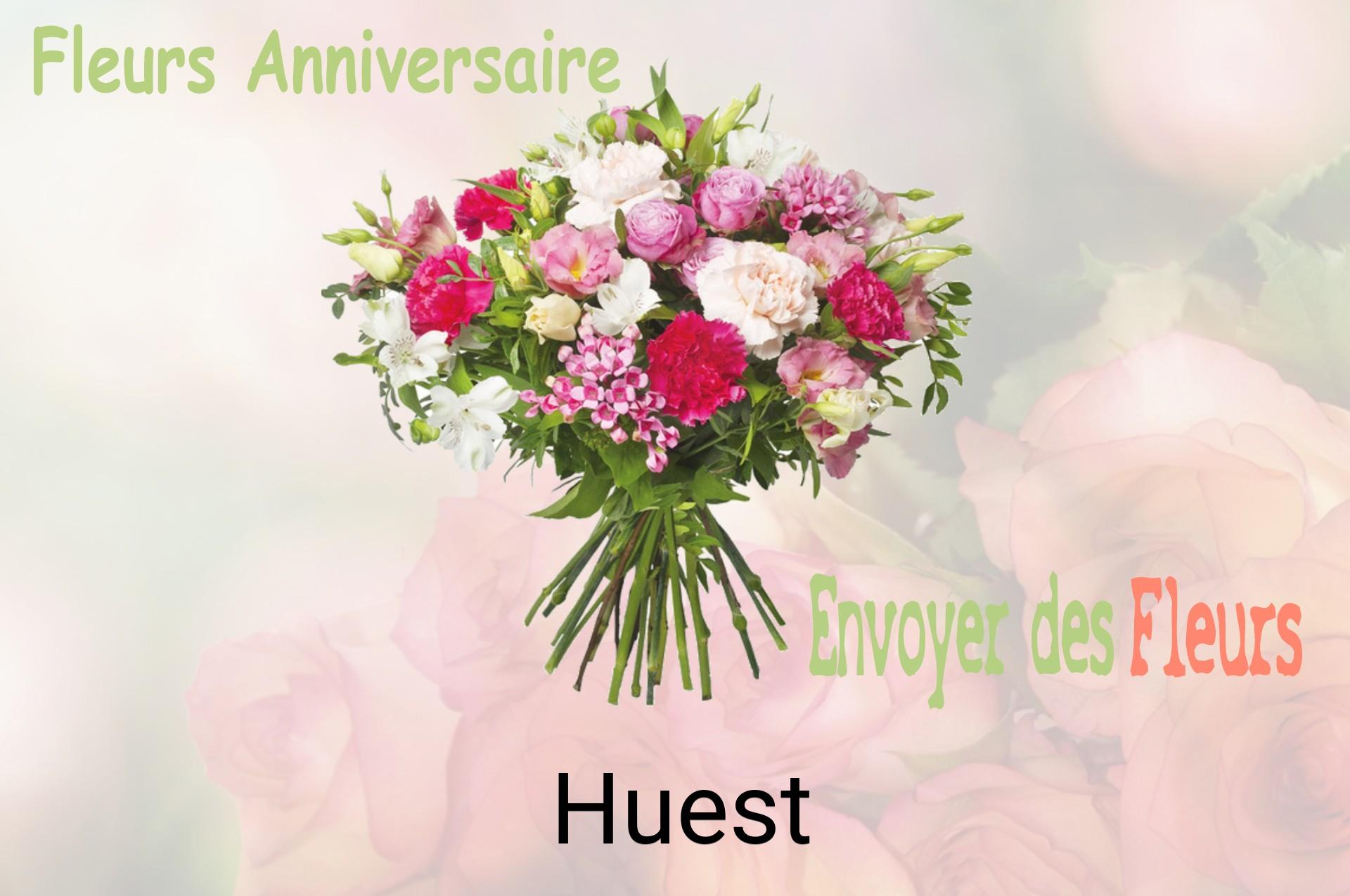 Bouquet de fleurs d’anniversaire livré à Huest
