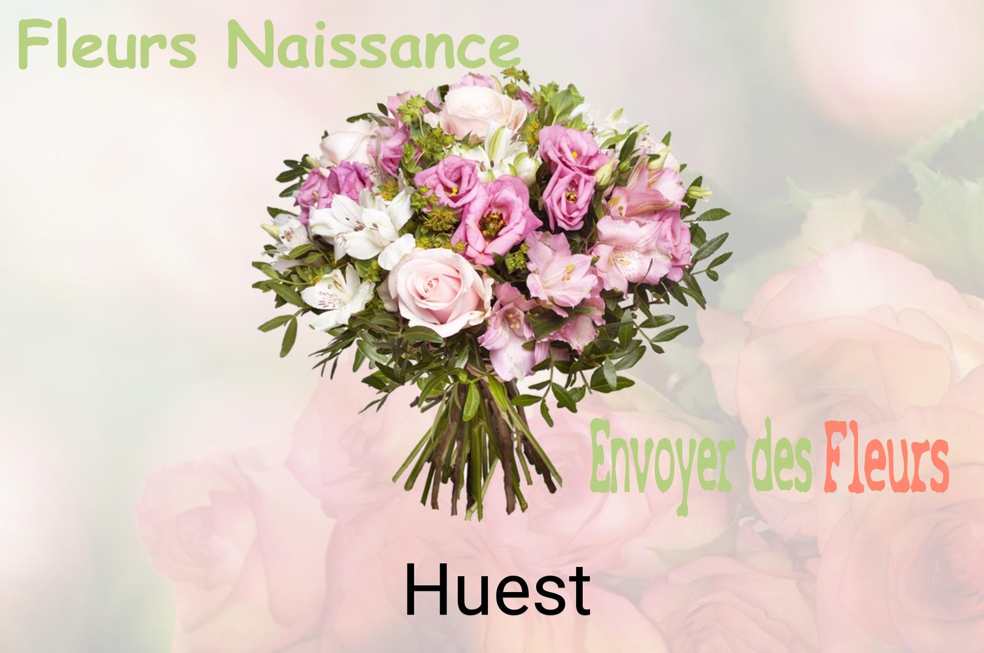 Bouquet de fleurs de naissance livré à Huest